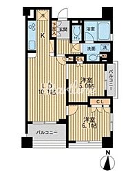 プロスペクト森下 1LDKの間取図画像