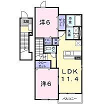 フリーデ　Ｂ 201 ｜ 長野県上田市小泉857-1（賃貸アパート2LDK・2階・59.81㎡） その2