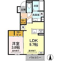 LIEN　N棟 102 ｜ 長野県上田市緑が丘３丁目（賃貸アパート1LDK・1階・36.36㎡） その2