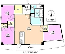 ブランニューシティー常入Ｅ棟  ｜ 長野県上田市常入１丁目（賃貸マンション3LDK・6階・71.90㎡） その2