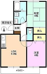 サンヒルズST 2LDKの間取図画像
