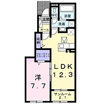 リバースリゾート　マウンテン 103 ｜ 長野県上田市下塩尻1481（賃貸アパート1LDK・1階・50.14㎡） その2