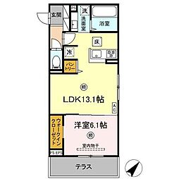 Lumiere 33 1階1LDKの間取り