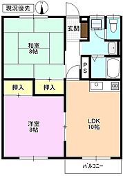 ファミール茅野 2LDKの間取図画像
