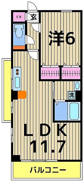 ワコーレ千住B棟 303｜東京都足立区千住仲町(賃貸マンション1LDK・3階・38.70㎡)の写真 その2