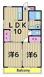 間取図画像 2LDK