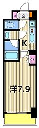 エス-レジデンス北千住reiz 1Kの間取図画像