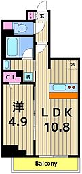 足立区西新井栄町3丁目マンション 1LDKの間取図画像