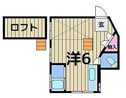 レジデンス豊 1Kの間取図画像