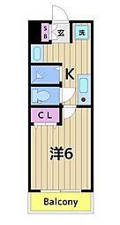 メゾン・グランデ千住 1Kの間取図画像