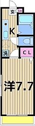 Mfマンション2 1Kの間取図画像