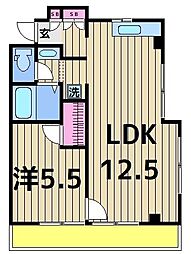 シャトレフォンテーヌ 1LDKの間取図画像