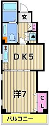 アヴァンセ西新井 1DKの間取図画像