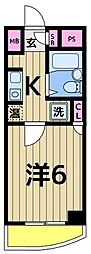 フォーシム東長崎 1Kの間取図画像