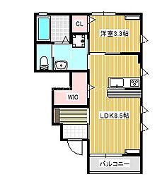 レグルス 1LDKの間取図画像