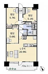 ライオンズガーデン泉中央 3LDKの間取図画像