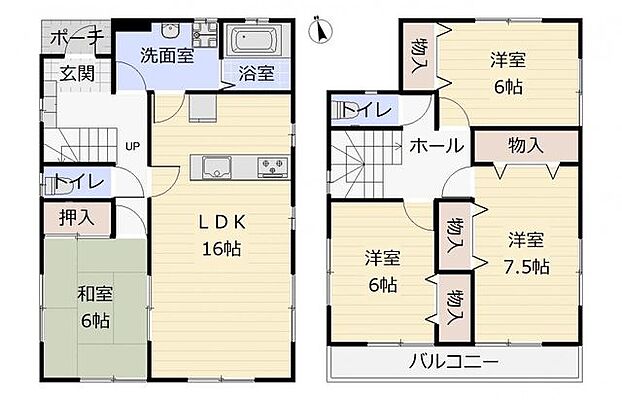 間取り 仙台市宮城野区自由ヶ丘戸建て