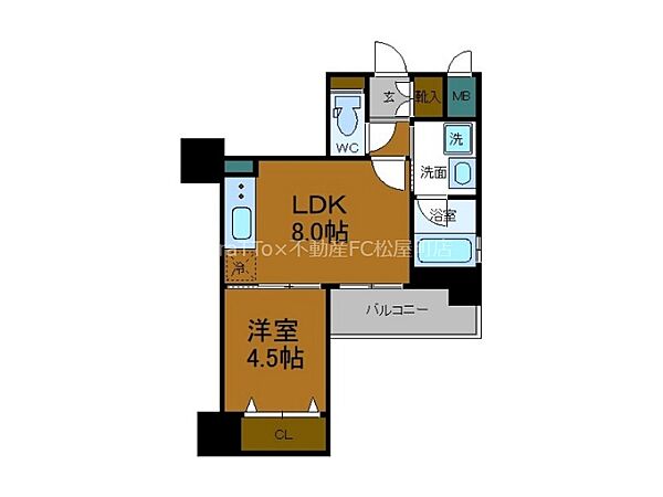 大阪府大阪市中央区島之内1丁目(賃貸マンション1LDK・7階・33.01㎡)の写真 その2