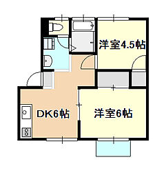 メゾン操南 2DKの間取図画像