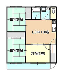 メゾンつくだ 3LDKの間取図画像