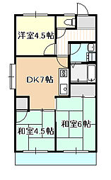 マルイチマンション 3DKの間取図画像