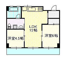 GOODCAT2 2LDKの間取図画像