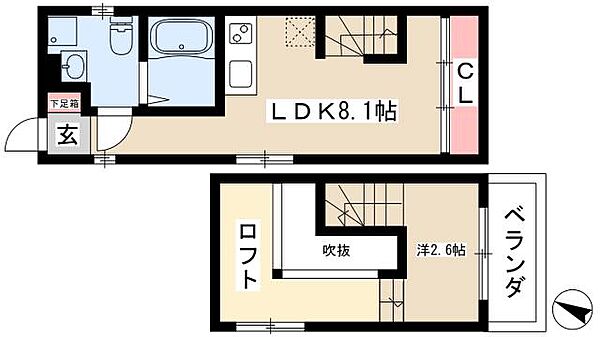 chez moi-シェモア-　2013年完成 ｜愛知県名古屋市中村区鳥居通5丁目(賃貸アパート1R・1階・23.49㎡)の写真 その2