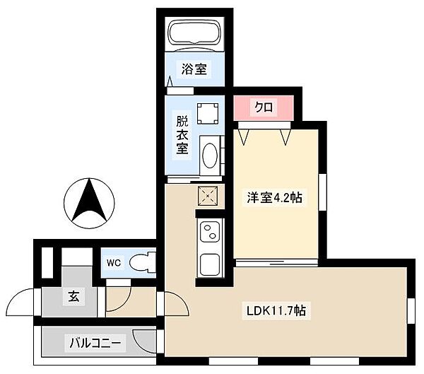 soi saam noritake ｜愛知県名古屋市中村区則武1丁目(賃貸アパート1LDK・1階・37.62㎡)の写真 その2