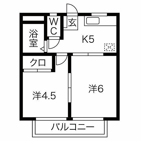 クレールマーサ ｜愛知県名古屋市中川区前田西町3丁目(賃貸アパート2DK・1階・31.44㎡)の写真 その2