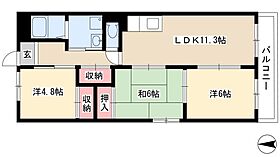 シャンブル・ポール  ｜ 愛知県名古屋市港区高木町3丁目33-1（賃貸マンション3LDK・1階・64.26㎡） その2