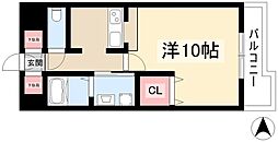 プレシャス鴨付 1階1Kの間取り