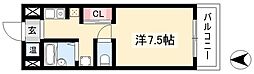 アドミール栄生 3階1Kの間取り