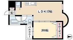 SK BUILDING 2 4階1LDKの間取り