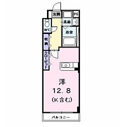 ヴィラ・イレブンス 3階ワンルームの間取り
