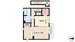 ラ　ティエラ 2階1LDKの間取り