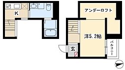 Tross港栄 1階1Kの間取り