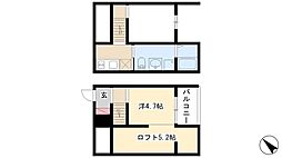 L’endroit　apaisant 2階1Kの間取り