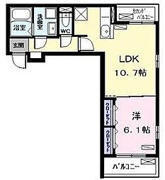カーサ・エスペランサ 3階1LDKの間取り