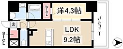 S-RESIDENCE金山epure(エピュレ) 12階1LDKの間取り