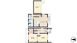 SHINY ONE 1階2LDKの間取り