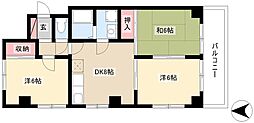 第2マルヤスハイツ 3DKの間取図画像