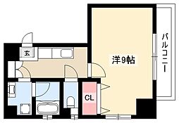 ALLGO GRATO 4階1Kの間取り