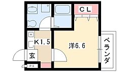 アメニティハイツナゴヤ 1Kの間取図画像