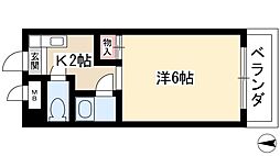 ブルネンハイム 1Kの間取図画像