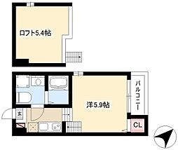 ハーモニーテラス広住町 1Kの間取図画像