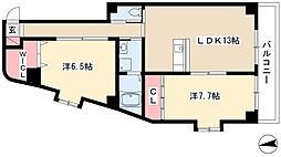 ファミーユ戸田 2LDKの間取図画像
