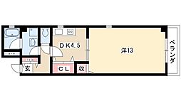 B's117North 1DKの間取図画像