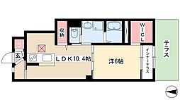 ルミエールはとり 1LDKの間取図画像