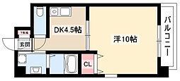 サンマルヤ 1DKの間取図画像