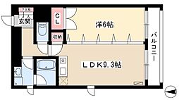 ロータス亀島 1LDKの間取図画像